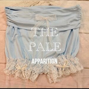 Pale Apparition Powder Blue Lace Bloomers / Tap Shorts